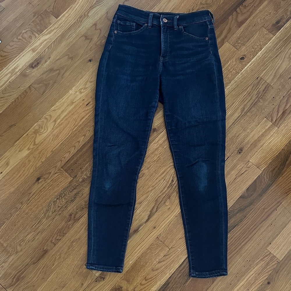 Express Skinny High Rise Dark Blue Women's Jeans